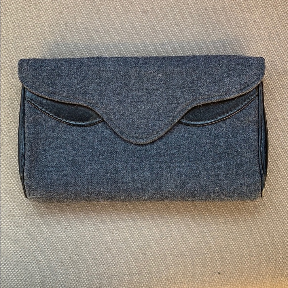 Charcoal Gray Envelope Clutch